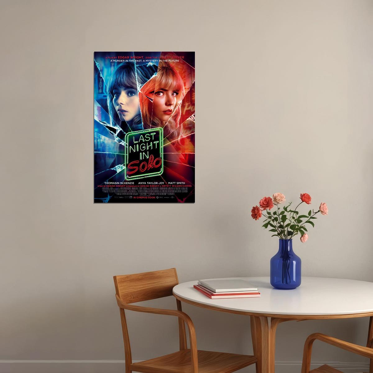 Last Night In Soho Movie Horror Mystery Drama Poster Wall Art Print Home Wall Decor - xonomax