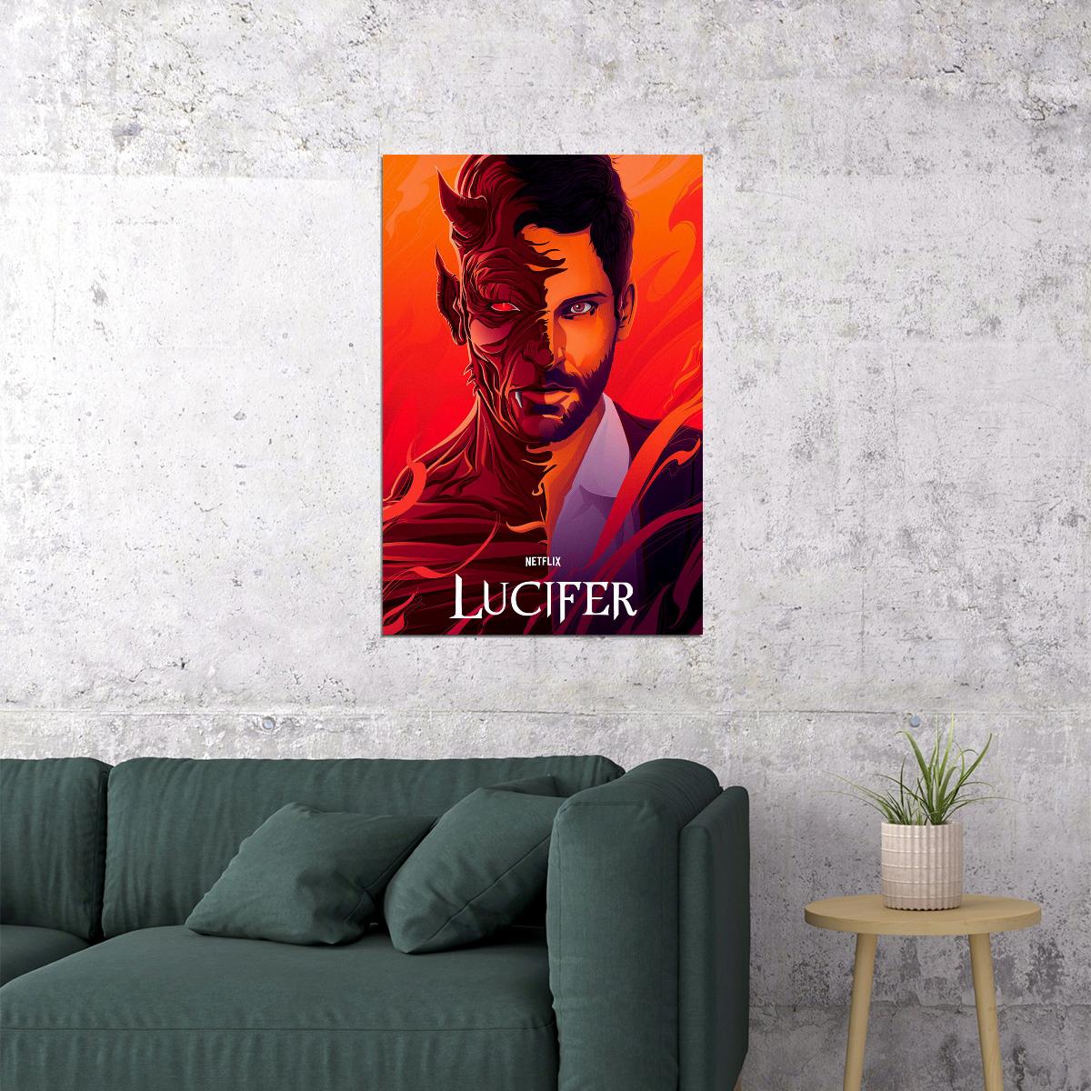 Lucifer Movie Action Crime Fantasy Drama Poster Wall Art Print Home Wall Decor - xonomax