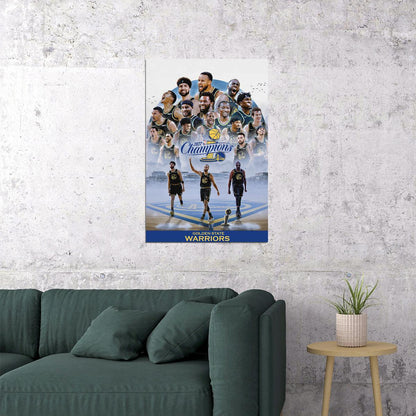 Golden State Warriors Champions Team 2022 Poster Wall Art Print Home Wall Decor - xonomax