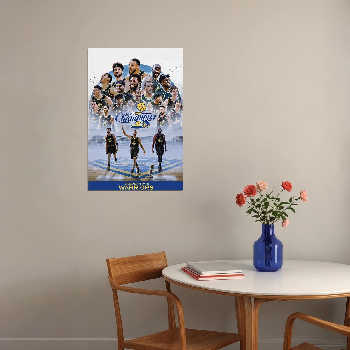 Golden State Warriors Champions Team 2022 Poster Wall Art Print Home Wall Decor - xonomax