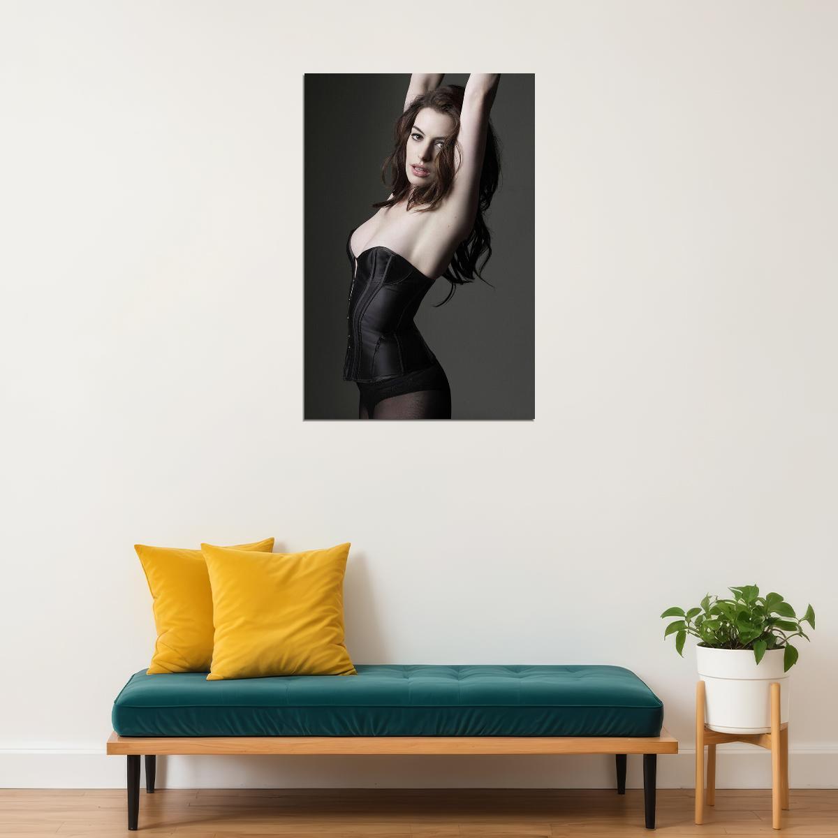 Anne Hathaway Singer American Actor Poster Wall Art Print Home Wall Decor - xonomax