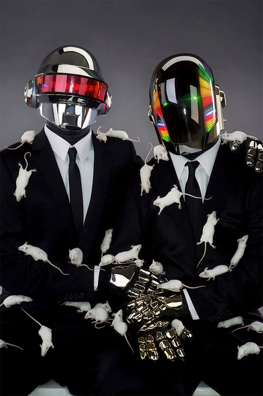Daft Punk Music Artists Music Duo Men In Helmets Poster Wall Art Print Home Wall Decor - xonomax