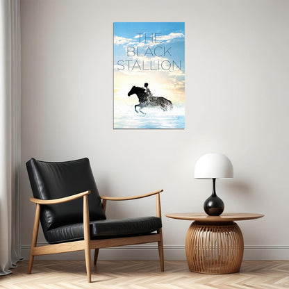 Black Stallion 1979 Movie Adventure Family Sport Poster Wall Art Print Home Wall Decor - xonomax