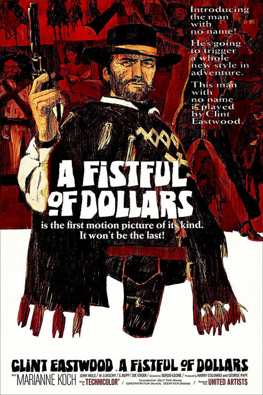 Clint Eastwood A Fistful Of Dollars Movie Printing Poster Wall Art Print Home Wall Decor - xonomax