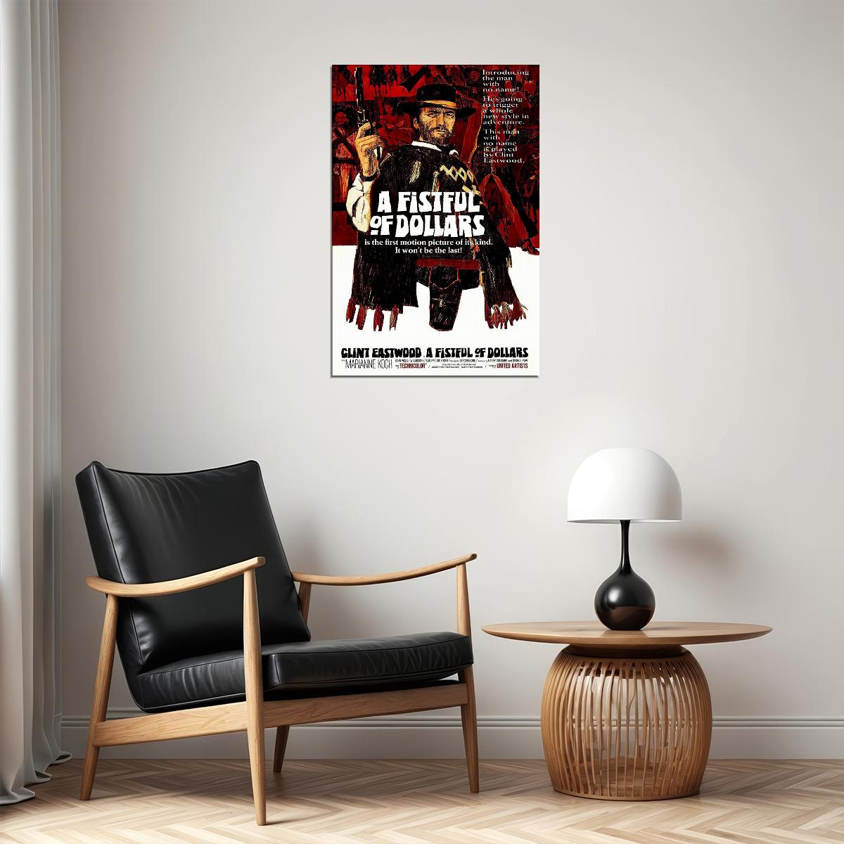 Clint Eastwood A Fistful Of Dollars Movie Printing Poster Wall Art Print Home Wall Decor - xonomax