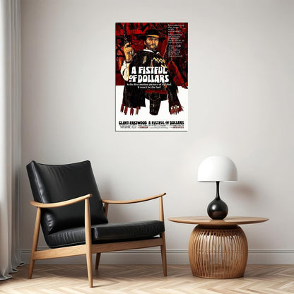 Clint Eastwood A Fistful Of Dollars Movie Printing Poster Wall Art Print Home Wall Decor - xonomax