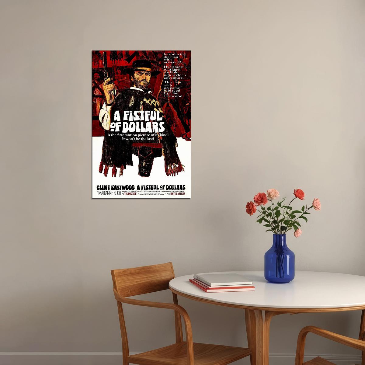 Clint Eastwood A Fistful Of Dollars Movie Printing Poster Wall Art Print Home Wall Decor - xonomax