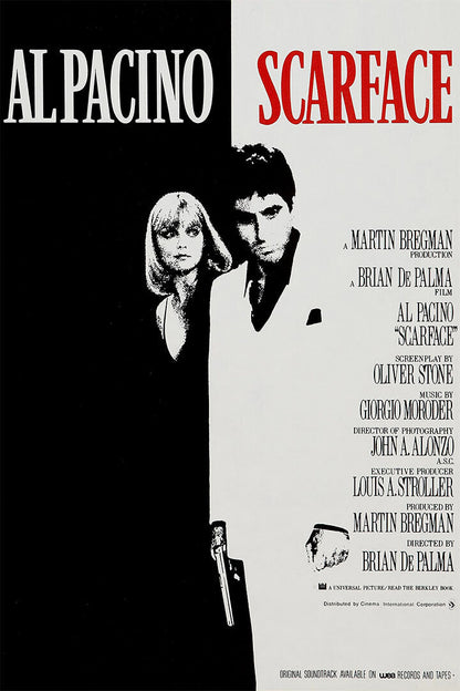 Scarface Movie Black And White Action Poster Wall Art Print Home Wall Decor