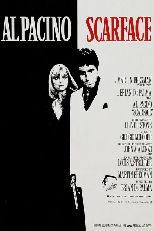 Scarface Movie Black And White Action Poster Wall Art Print Home Wall Decor