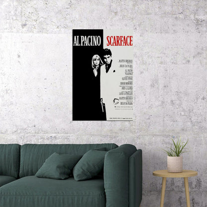 Scarface Movie Black And White Action Poster Wall Art Print Home Wall Decor