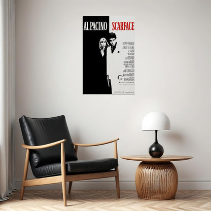 Scarface Movie Black And White Action Poster Wall Art Print Home Wall Decor