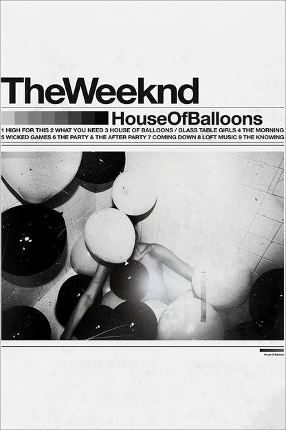 The Weeknd House Of Balloons Rap Music Poster Wall Art Print Home Wall Decor - xonomax