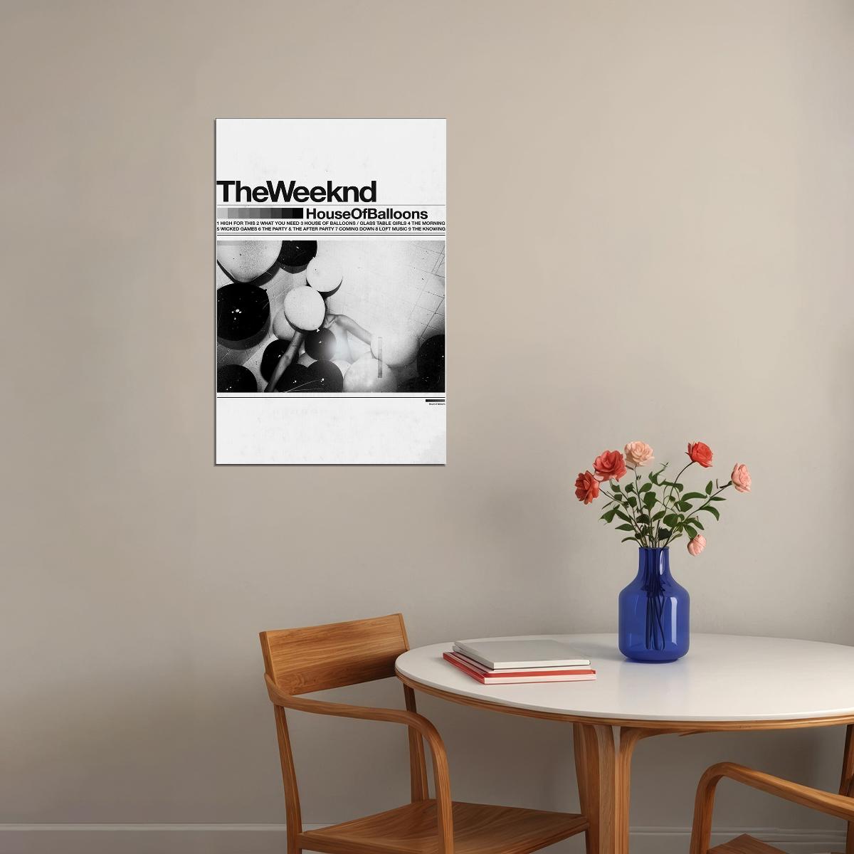 The Weeknd House Of Balloons Rap Music Poster Wall Art Print Home Wall Decor - xonomax