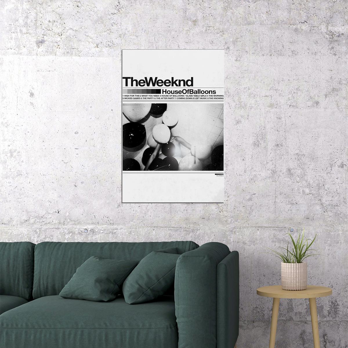 The Weeknd House Of Balloons Rap Music Poster Wall Art Print Home Wall Decor - xonomax