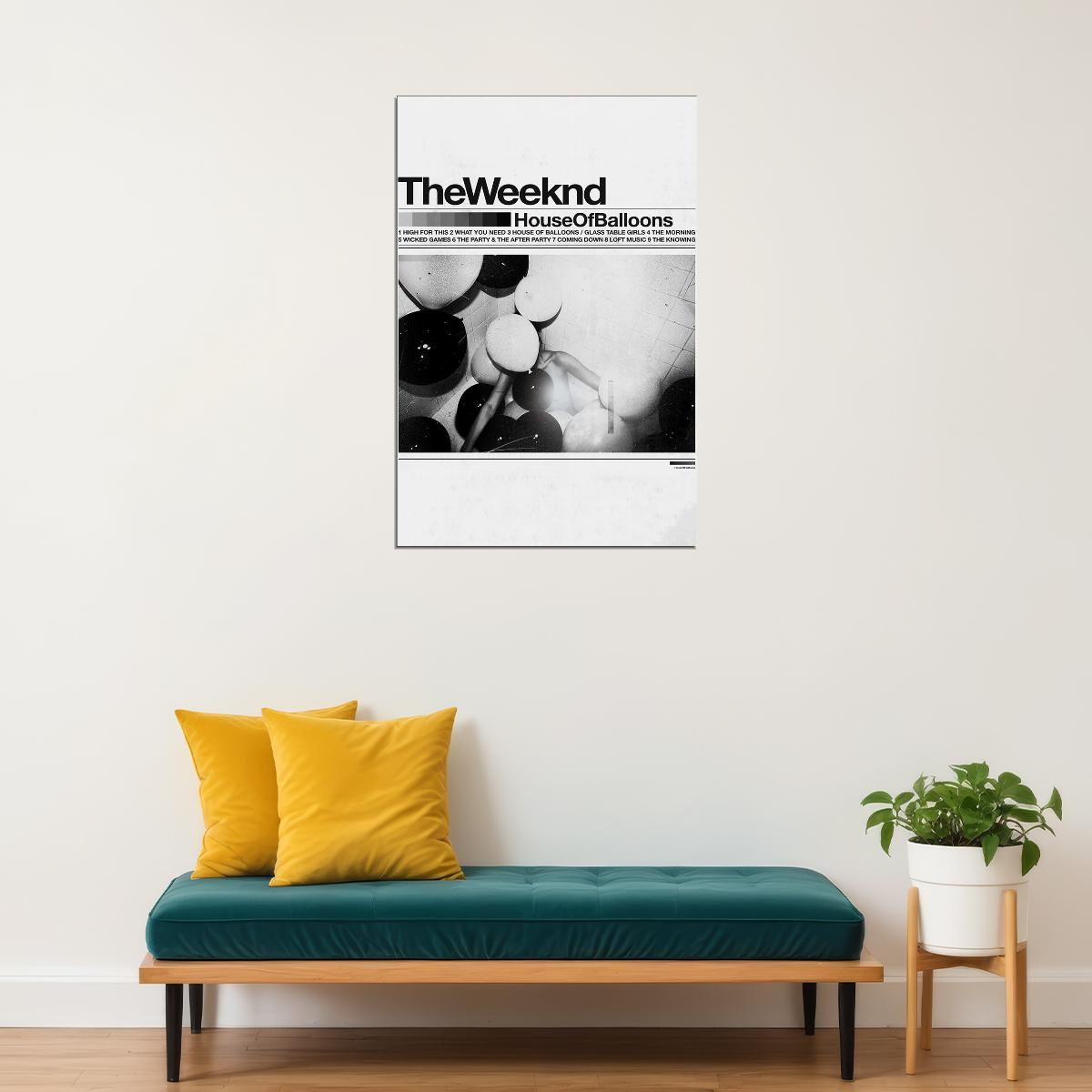 The Weeknd House Of Balloons Rap Music Poster Wall Art Print Home Wall Decor - xonomax