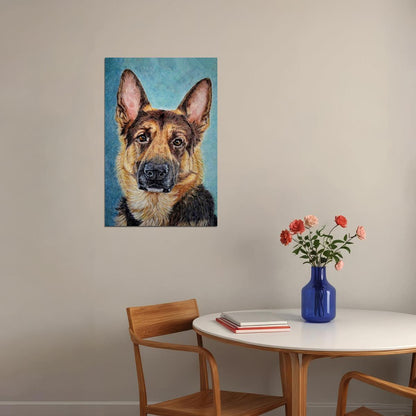 German Shepherd Dog Breed Originating In Germany Poster Wall Art Print Home Wall Decor - xonomax