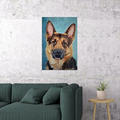 German Shepherd Dog Breed Originating In Germany Poster Wall Art Print Home Wall Decor - xonomax