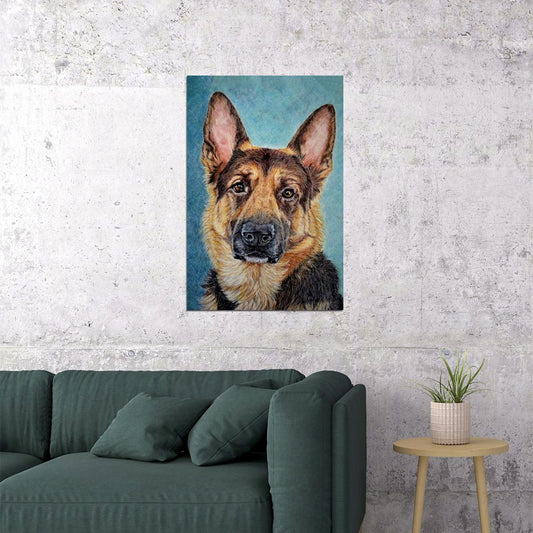 German Shepherd Dog Breed Originating In Germany Poster Wall Art Print Home Wall Decor - xonomax