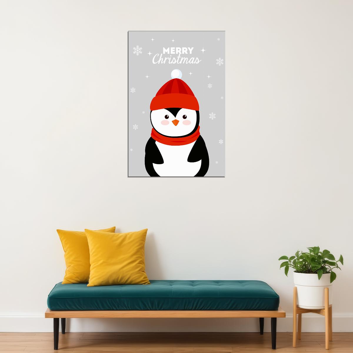 Penguin Stole Christmas Picture Poster Wall Art Print Home Wall Decor - xonomax
