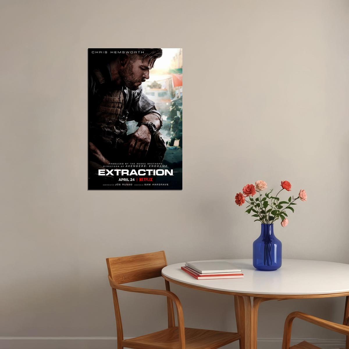 Extraction Movie Action Thriller Poster Wall Art Print Home Wall Decor - xonomax