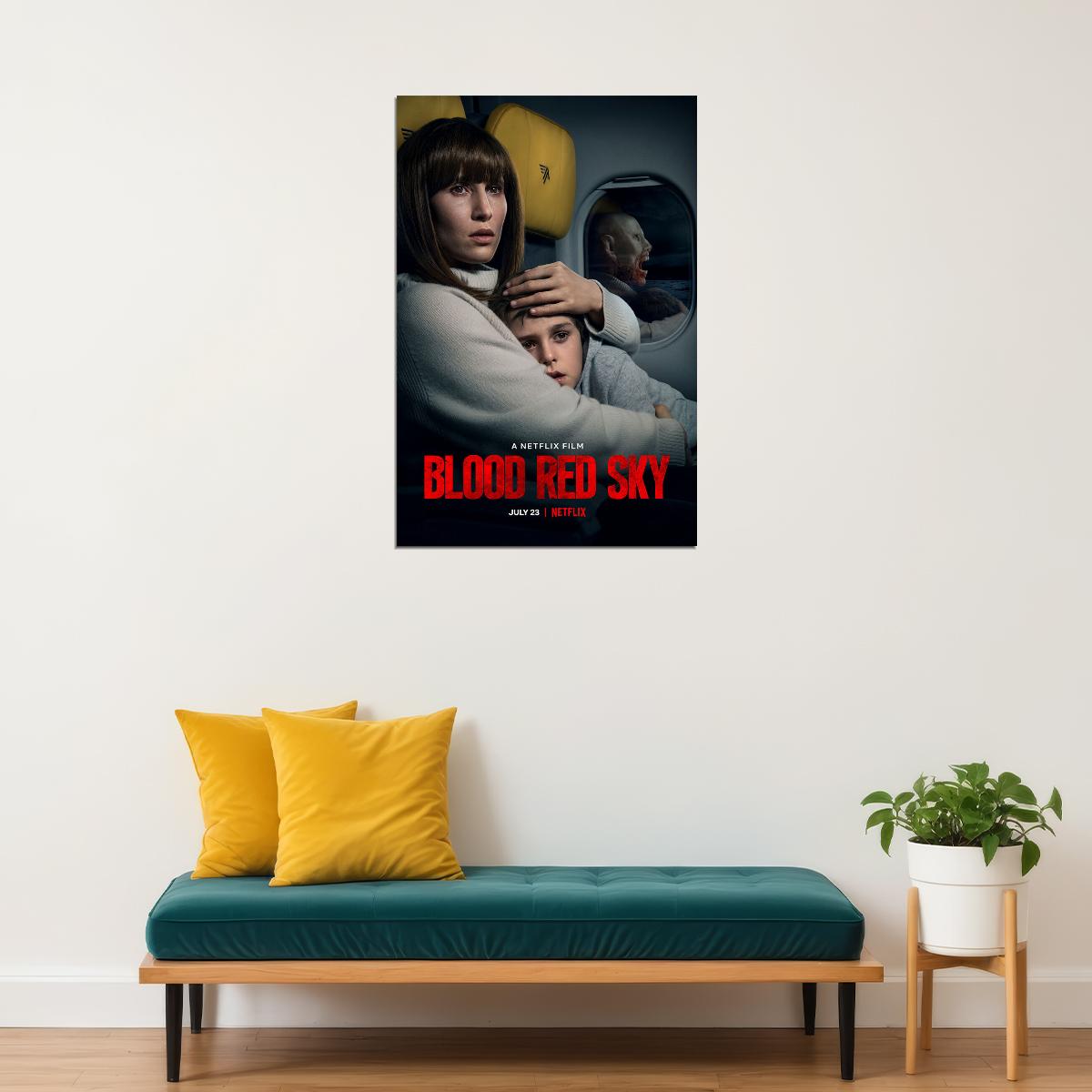Blood Red Sky 2021 Horror Movie Poster Wall Art Print Home Wall Decor - xonomax