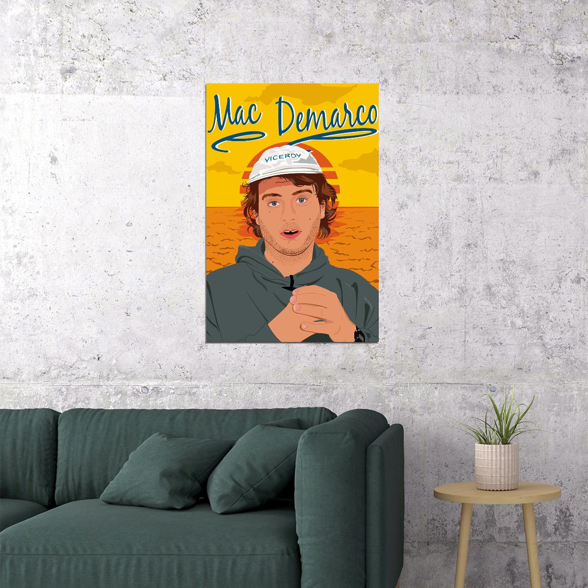Mac Demarco Rapper Music Singer Star Songwriter Poster Wall Art Print Home Wall Decor - xonomax