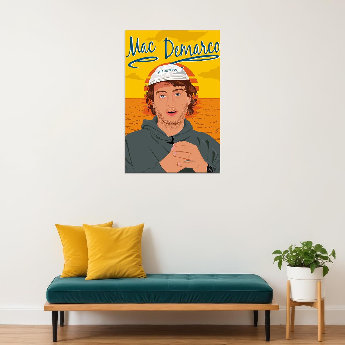 Mac Demarco Rapper Music Singer Star Songwriter Poster Wall Art Print Home Wall Decor - xonomax