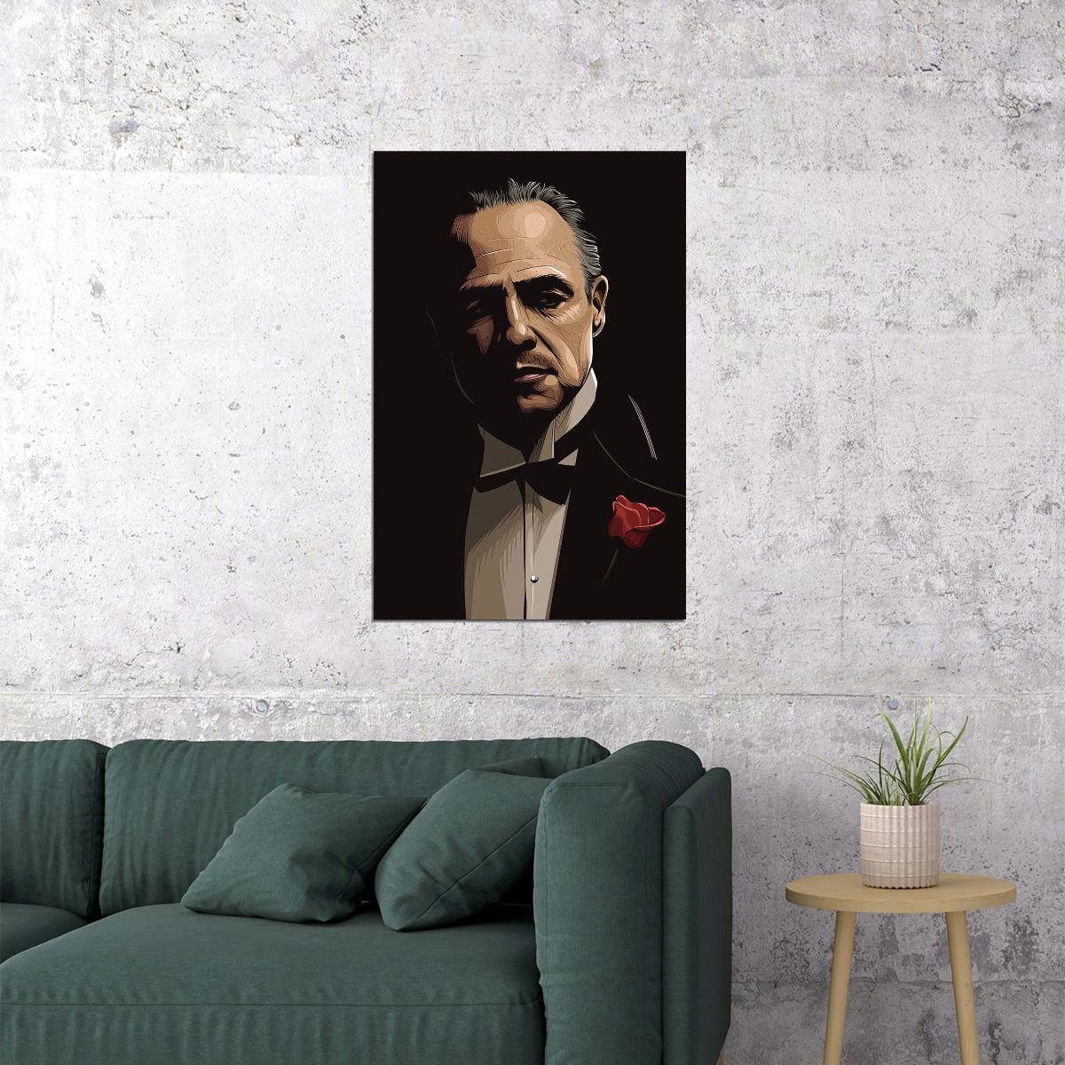 Godfather Movie Gangsters Crime Action Poster Wall Art Print Home Wall Decor - xonomax