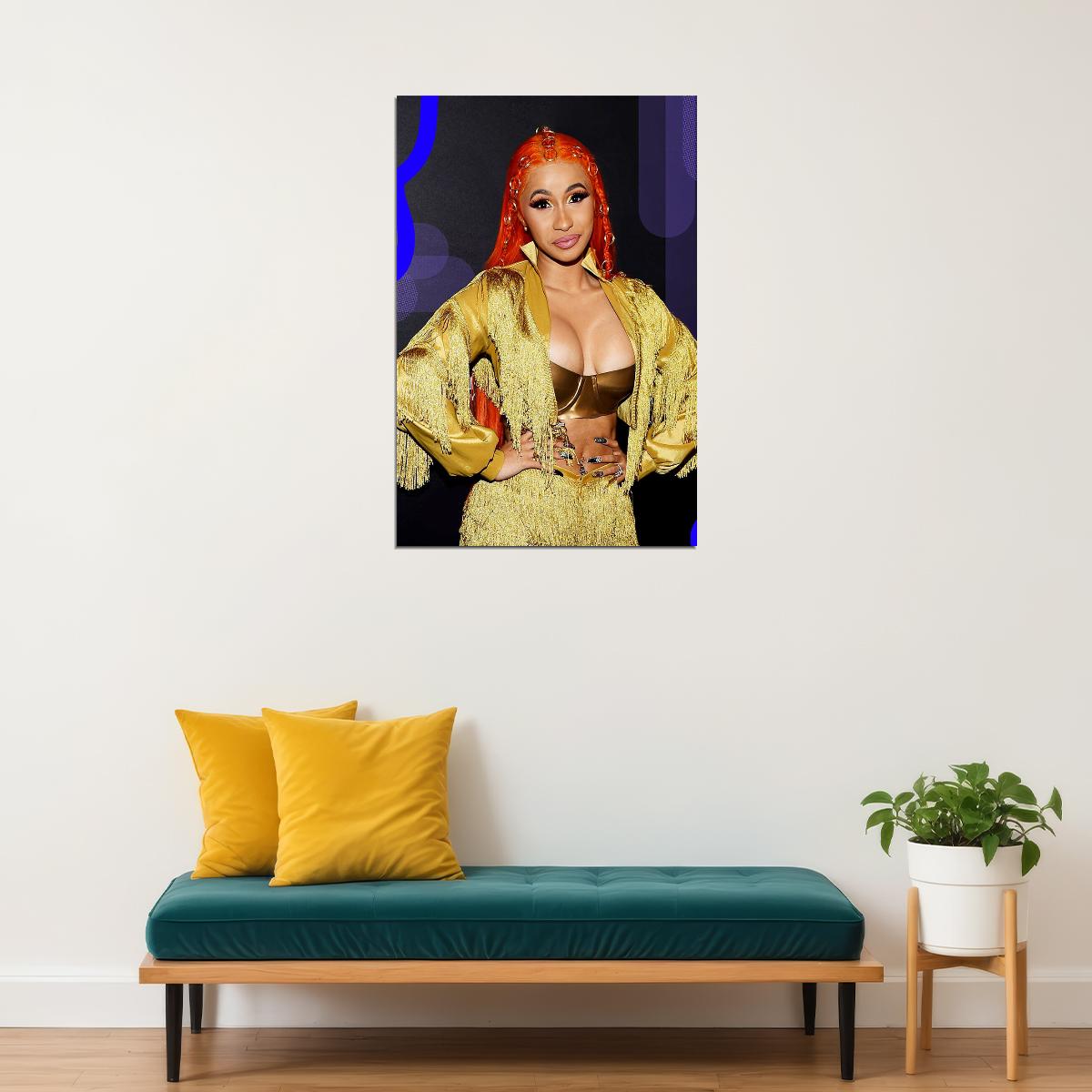 Cardi B American Fashion Female Rapper Songwriter Poster Wall Art Print Home Wall Decor - xonomax