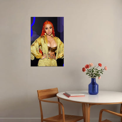 Cardi B American Fashion Female Rapper Songwriter Poster Wall Art Print Home Wall Decor - xonomax