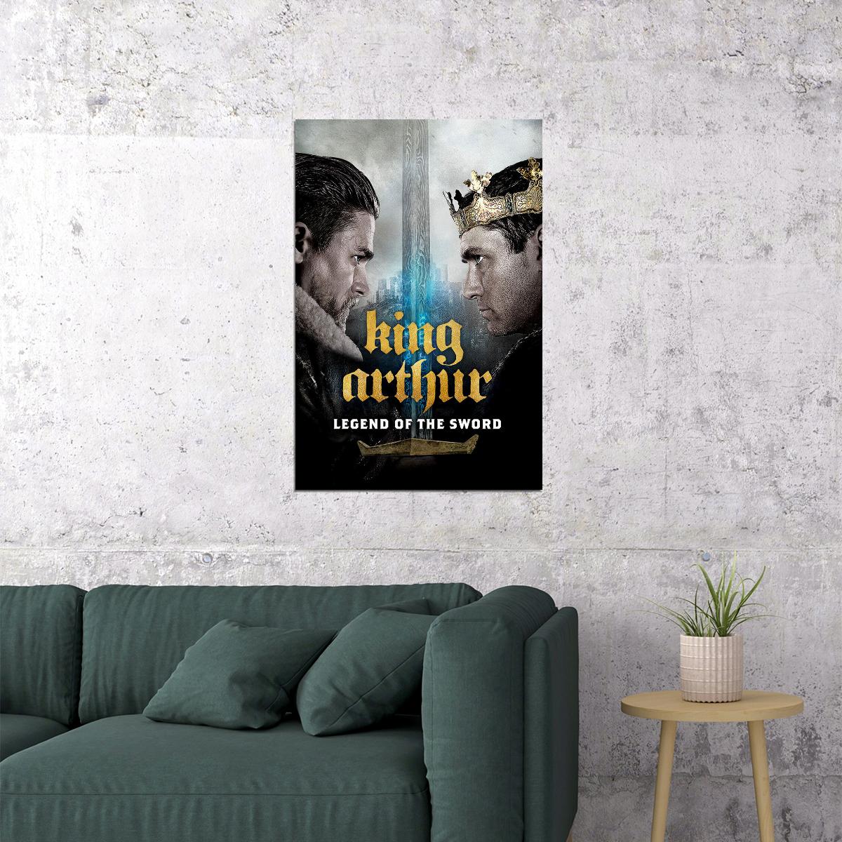King Arthur Legend Of The Sword Movie Excitement Poster Wall Art Print Home Wall Decor - xonomax