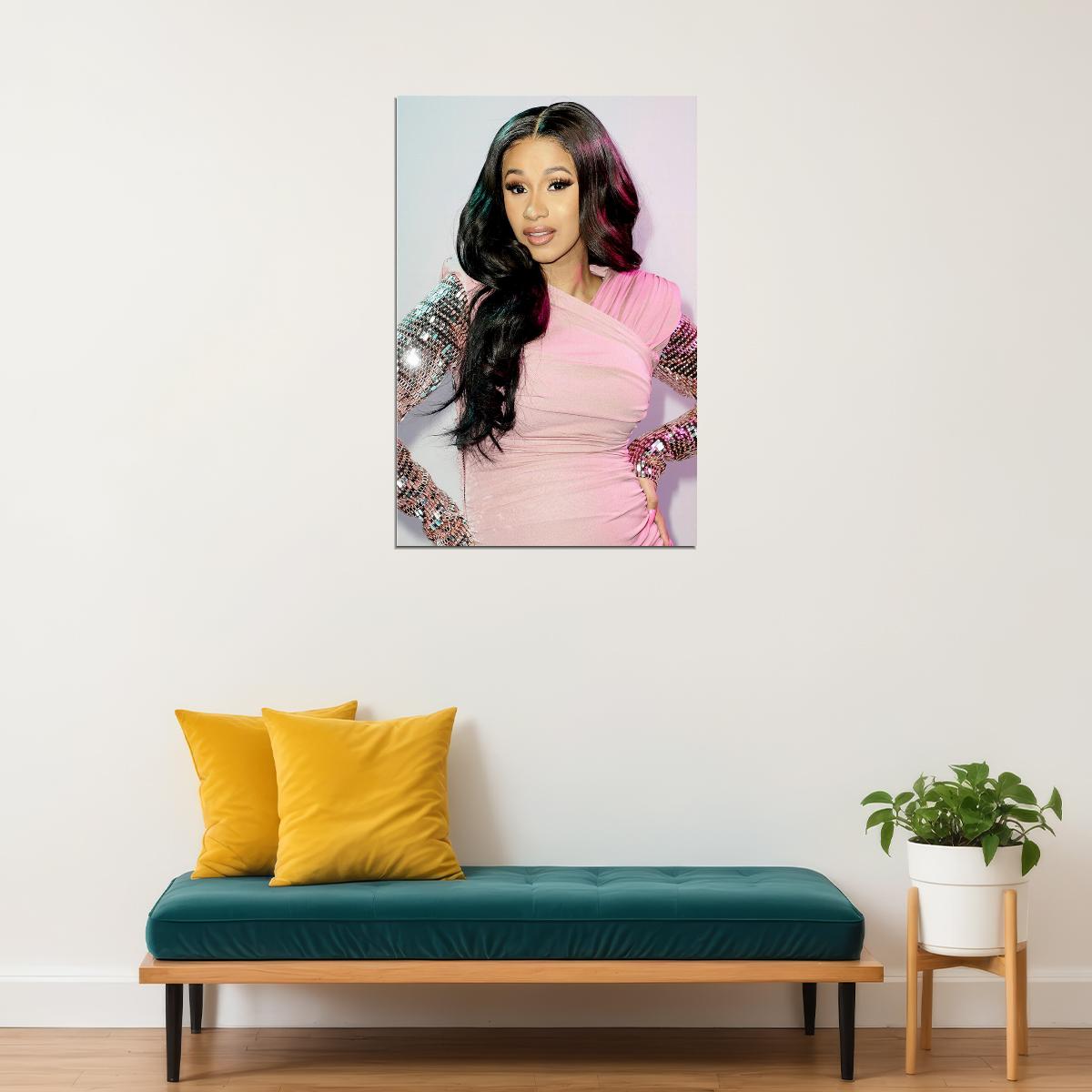 Cardi B American Fashion Female Rapper Artist Poster Wall Art Print Home Wall Decor - xonomax