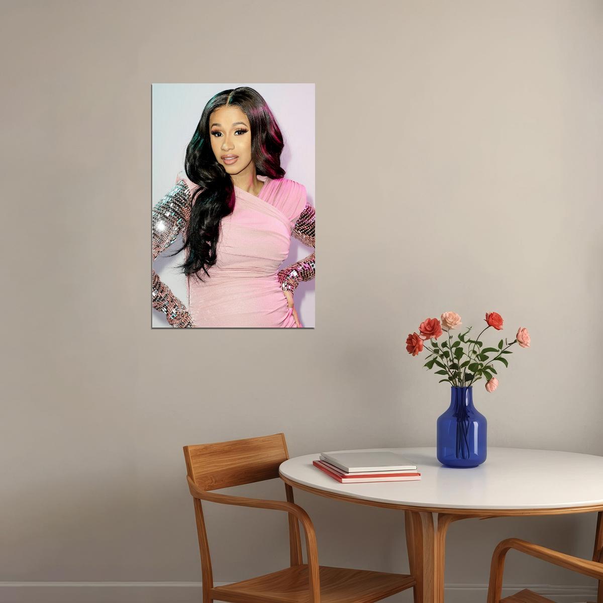 Cardi B American Fashion Female Rapper Artist Poster Wall Art Print Home Wall Decor - xonomax