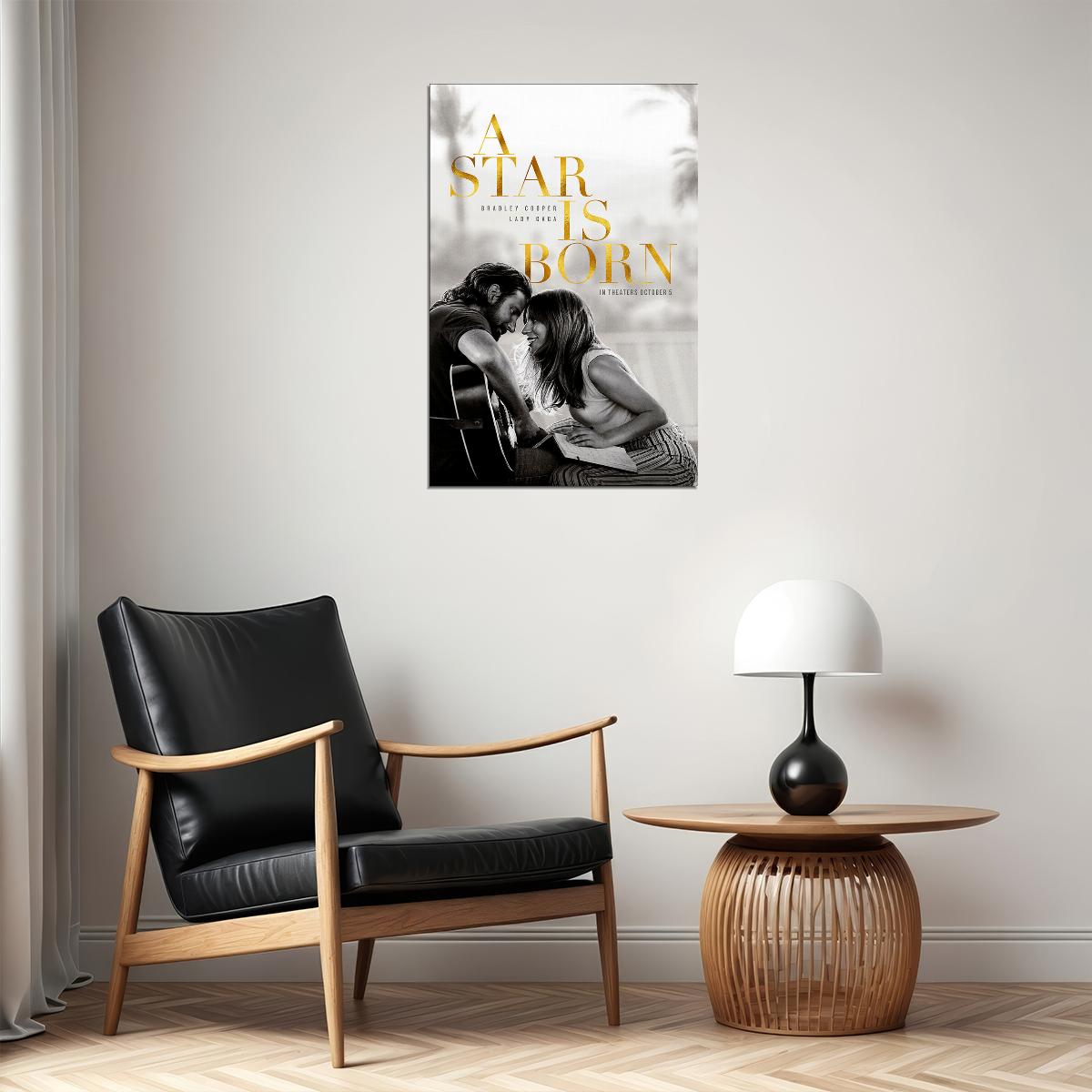 A Star Is Born Bradley Cooper Lady Gaga 2018 Movie Poster Wall Art Print Home Wall Decor - xonomax