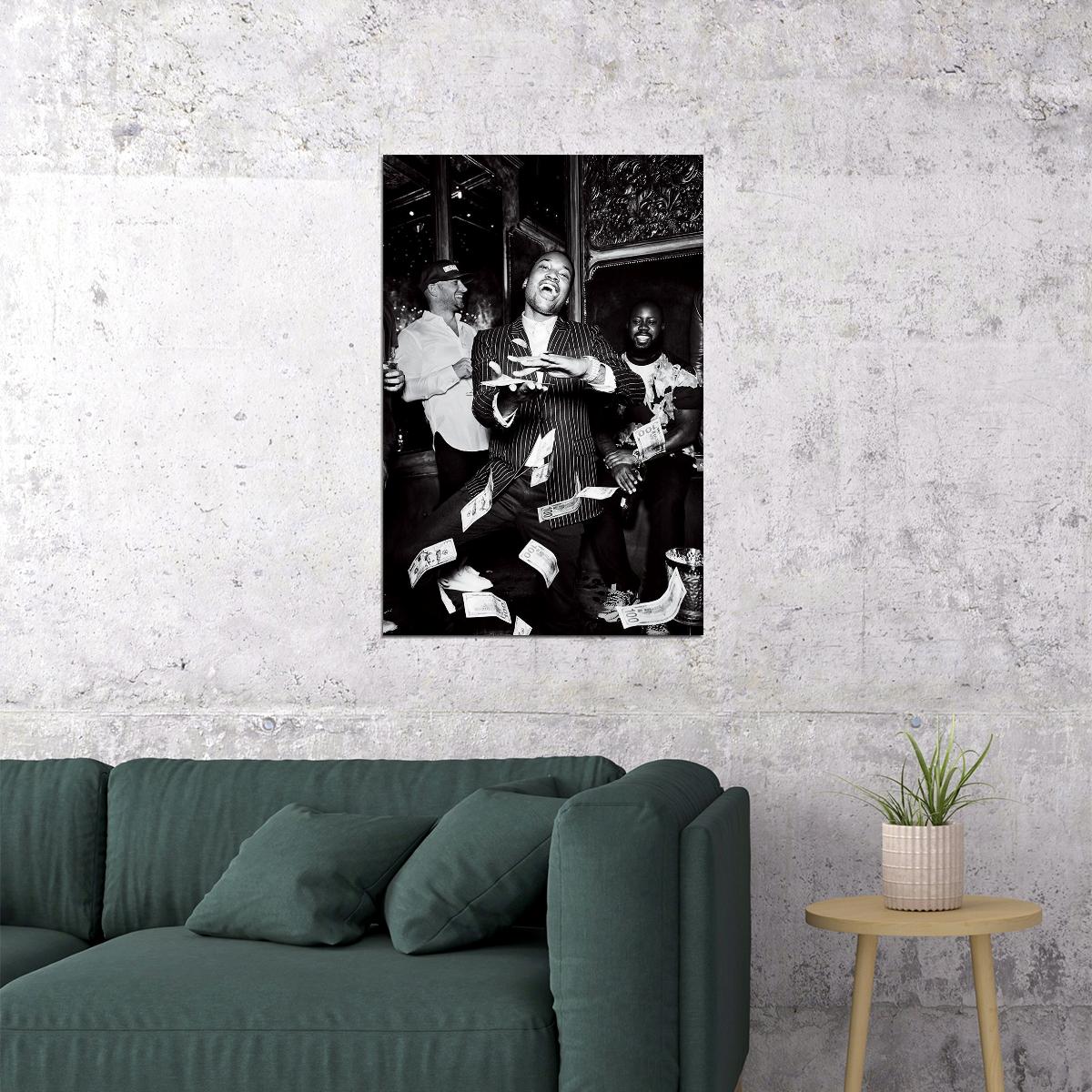 Meek Mill Rapper Music Singer Actor Poster Wall Art Print Home Wall Decor - xonomax