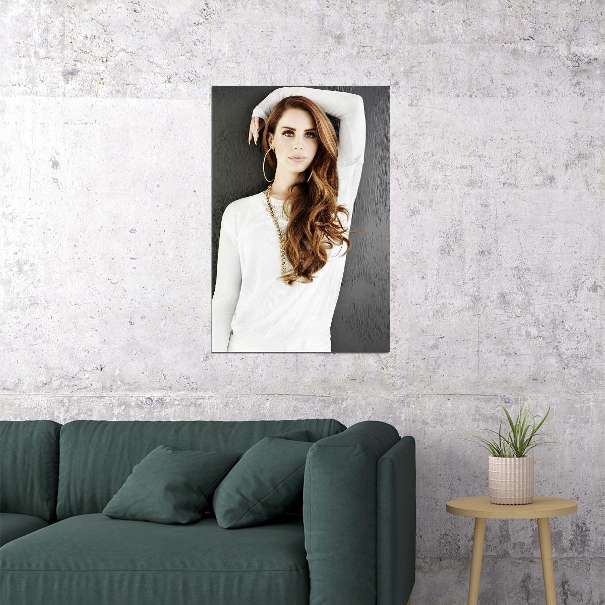 Lana Del Rey Soul Music Star Black Poster Wall Art Print Home Wall Decor - xonomax