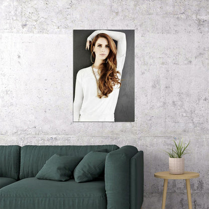 Lana Del Rey Soul Music Star Black Poster Wall Art Print Home Wall Decor - xonomax