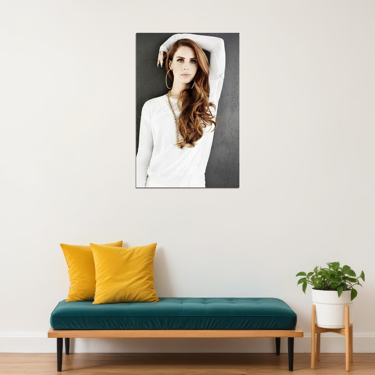 Lana Del Rey Soul Music Star Black Poster Wall Art Print Home Wall Decor - xonomax