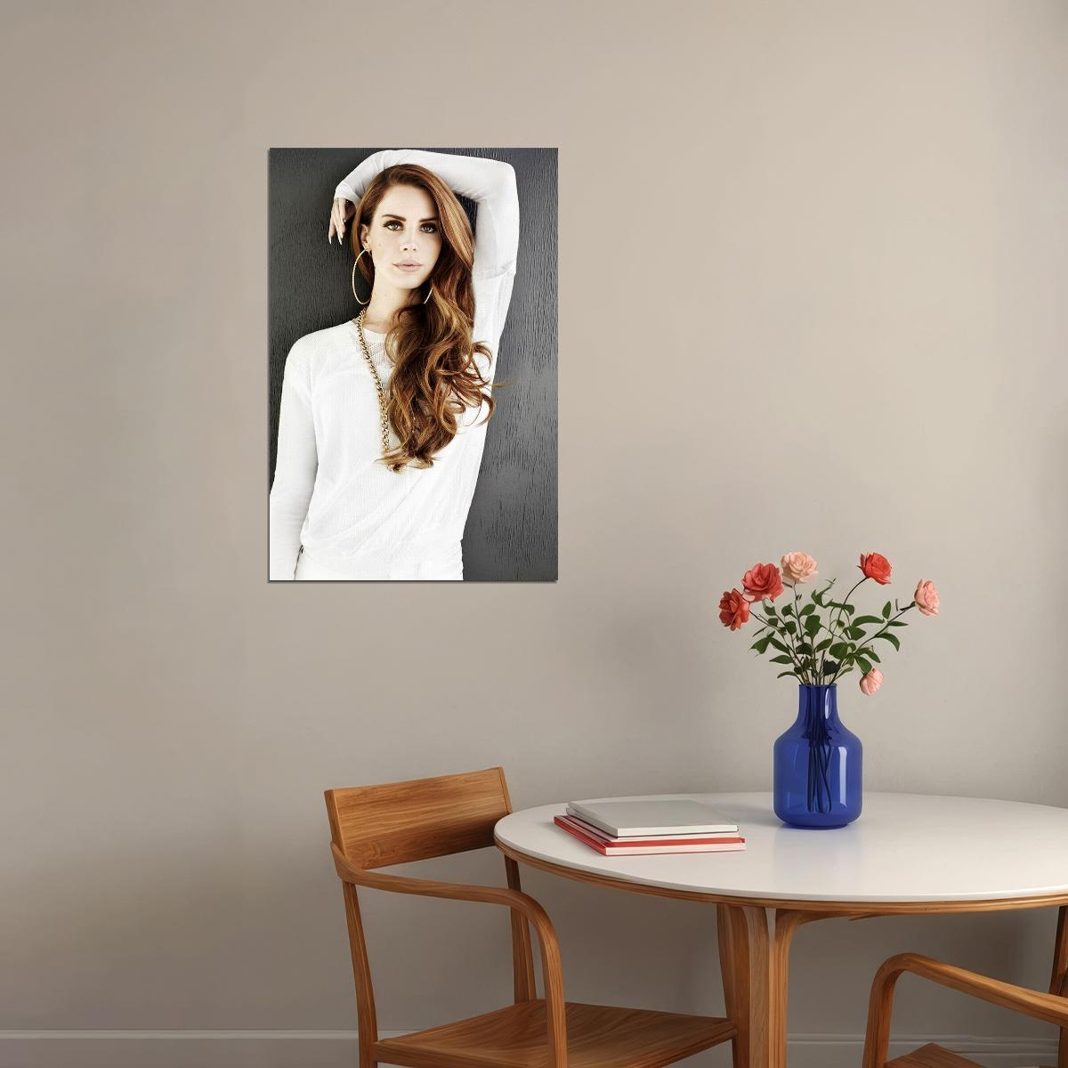 Lana Del Rey Soul Music Star Black Poster Wall Art Print Home Wall Decor - xonomax