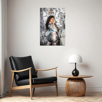 Cardi B American Fashion Female Rapper Songwriter Poster Wall Art Print Home Wall Decor - xonomax