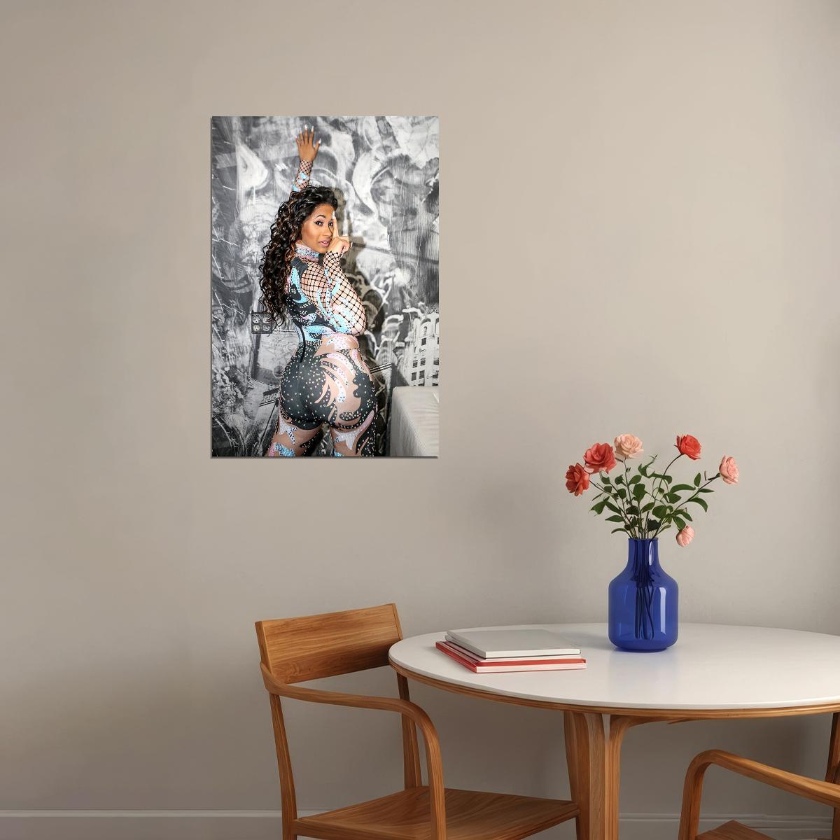 Cardi B American Fashion Female Rapper Songwriter Poster Wall Art Print Home Wall Decor - xonomax