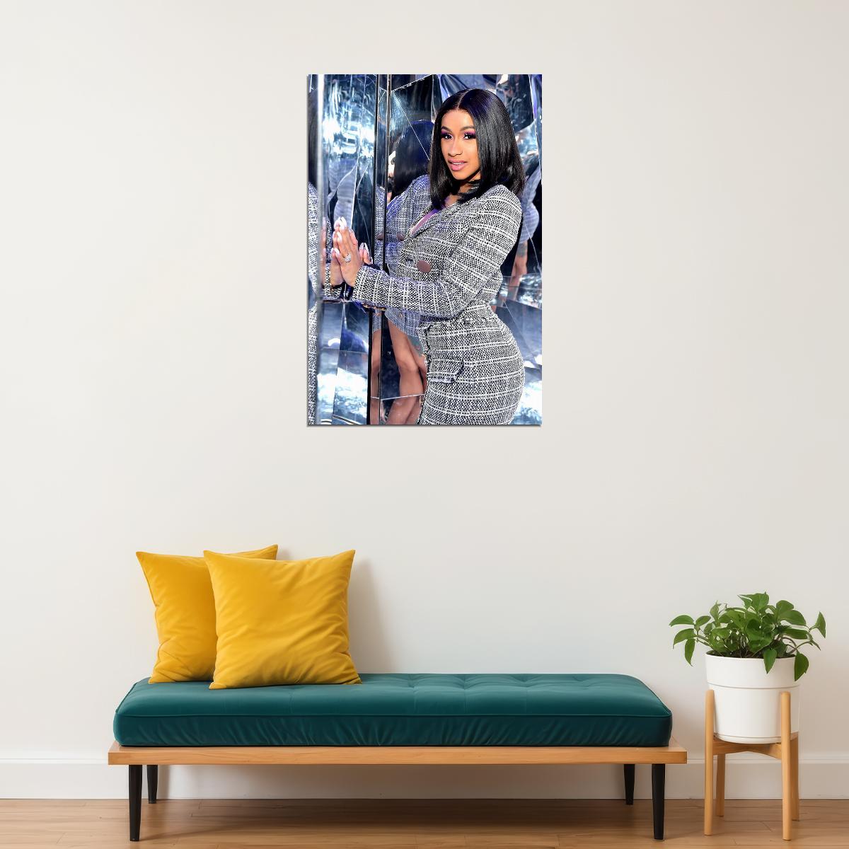 Cardi B American Fashion Female Rapper Artist Poster Wall Art Print Home Wall Decor - xonomax