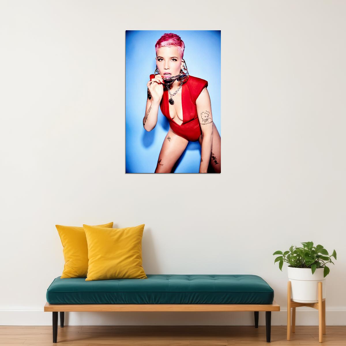 Halsey Music Singer Girl Star Poster Wall Art Print Home Wall Decor - xonomax