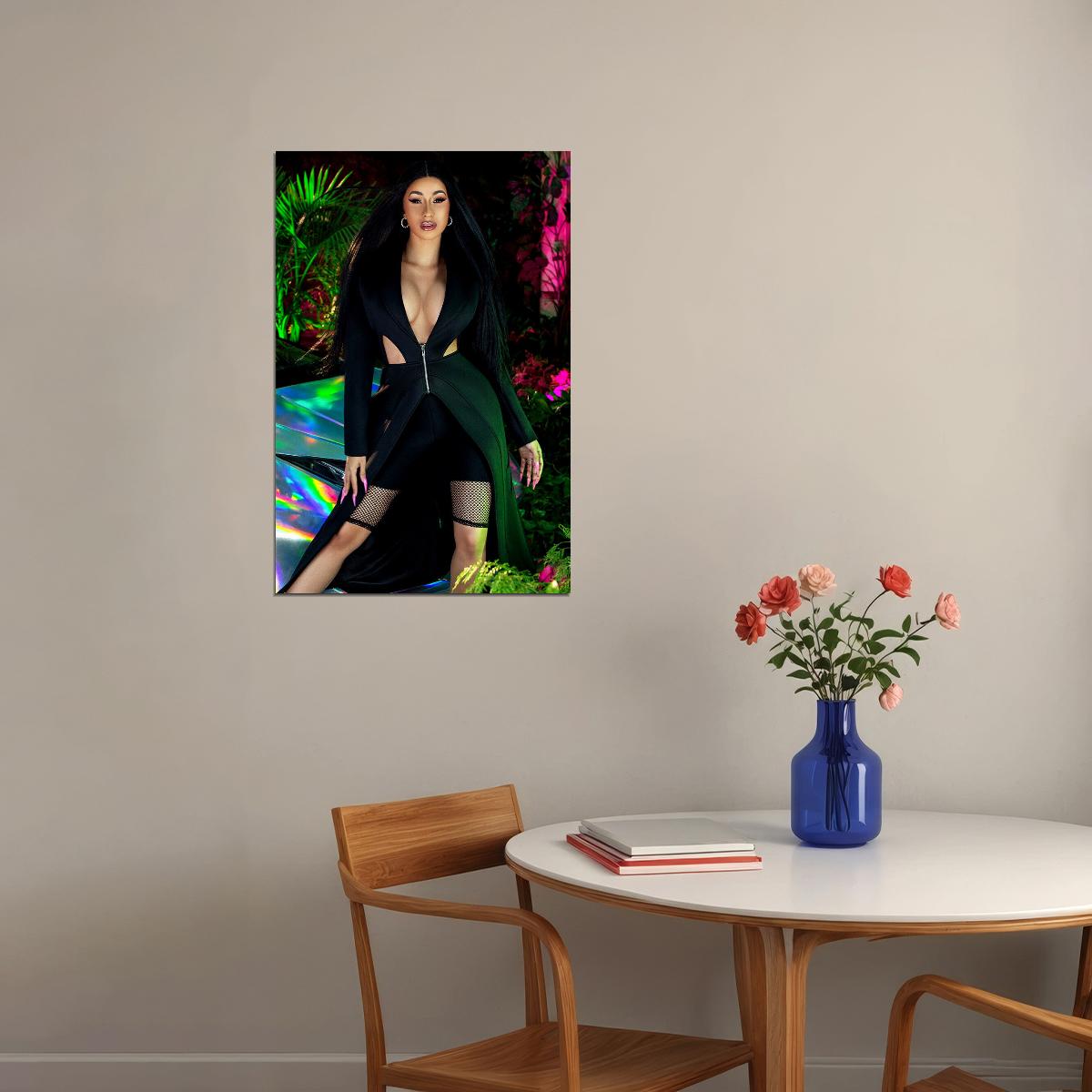 Cardi B American Fashion Female Rapper Poster Wall Art Print Home Wall Decor - xonomax
