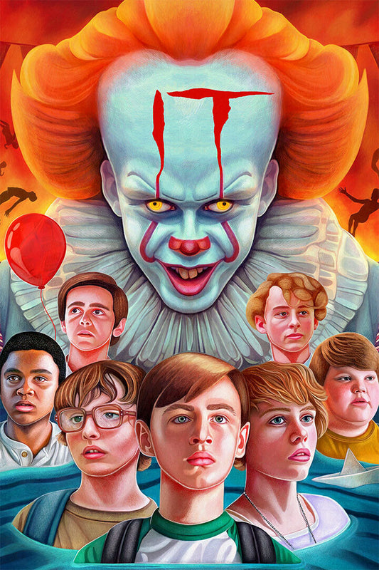 It Movie Pennywise Stephen Horror Drama Poster Wall Art Print Home Wall Decor - xonomax
