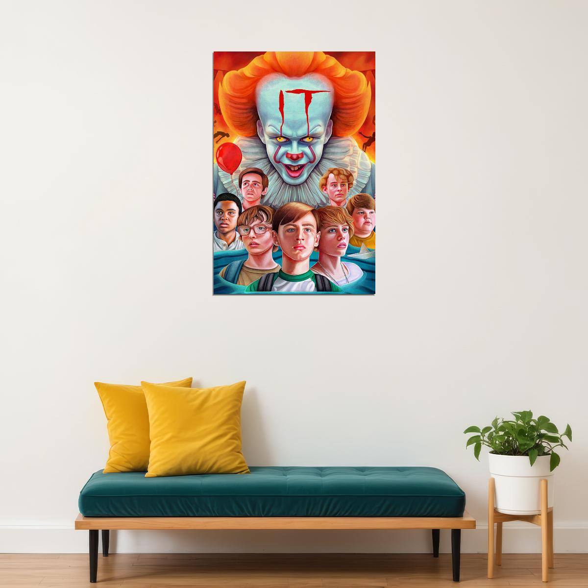 It Movie Pennywise Stephen Horror Drama Poster Wall Art Print Home Wall Decor - xonomax