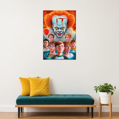It Movie Pennywise Stephen Horror Drama Poster Wall Art Print Home Wall Decor - xonomax