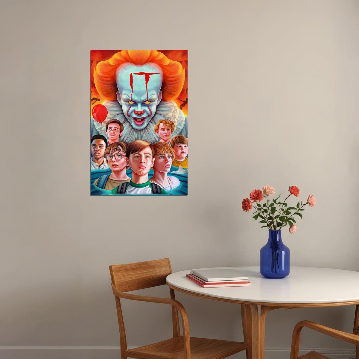 It Movie Pennywise Stephen Horror Drama Poster Wall Art Print Home Wall Decor - xonomax