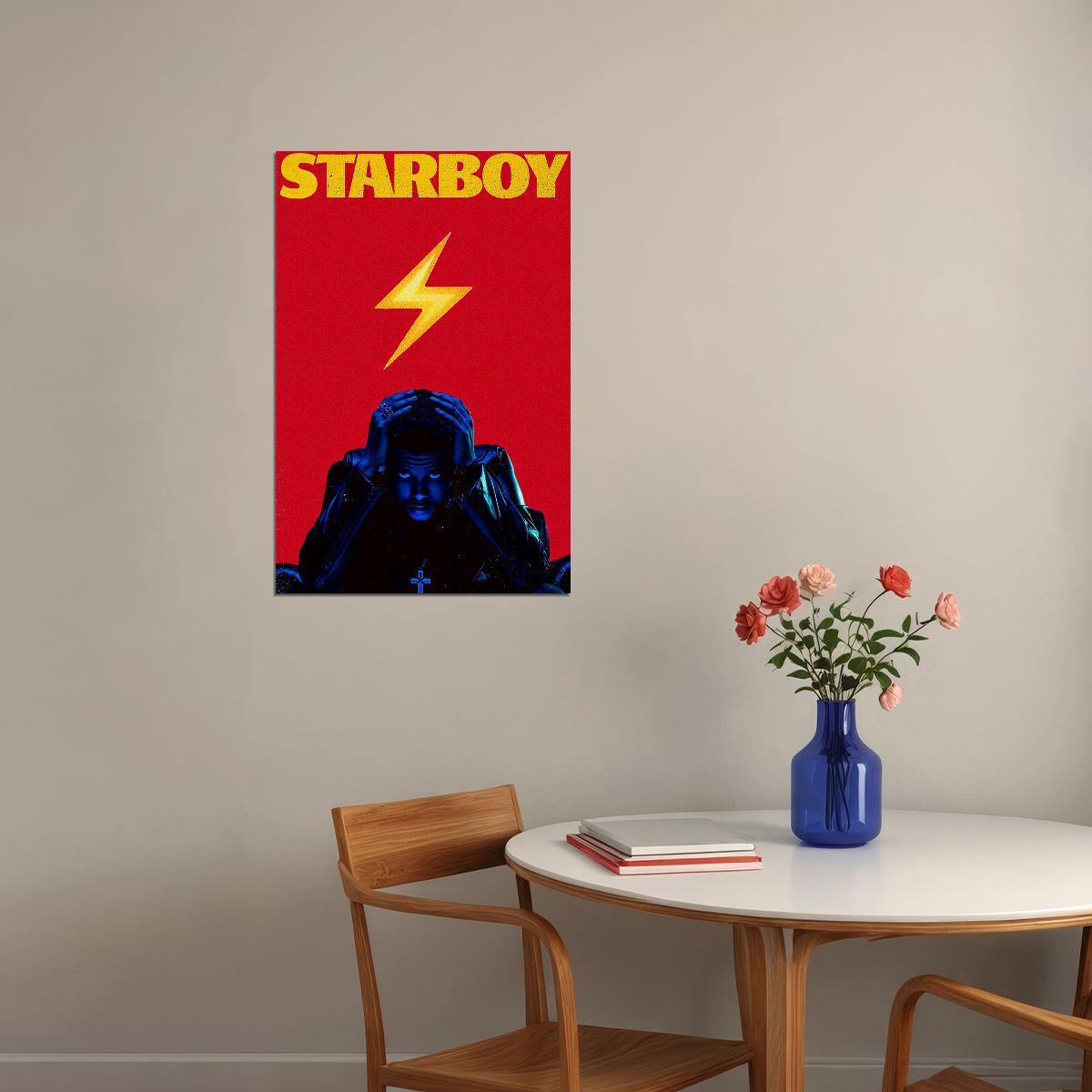 The Weeknd Starboy Album Music Musician Singer Poster Wall Art Print Home Wall Decor - xonomax