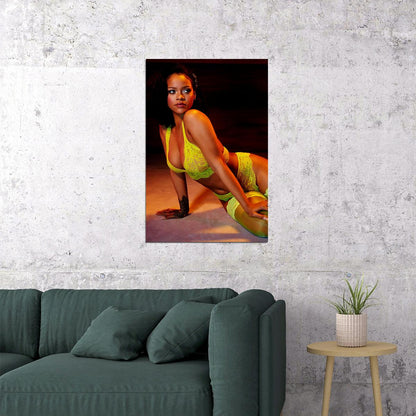 Rihanna Sexy Hip Hop Rap Music Star Girl Poster Wall Art Print Home Wall Decor